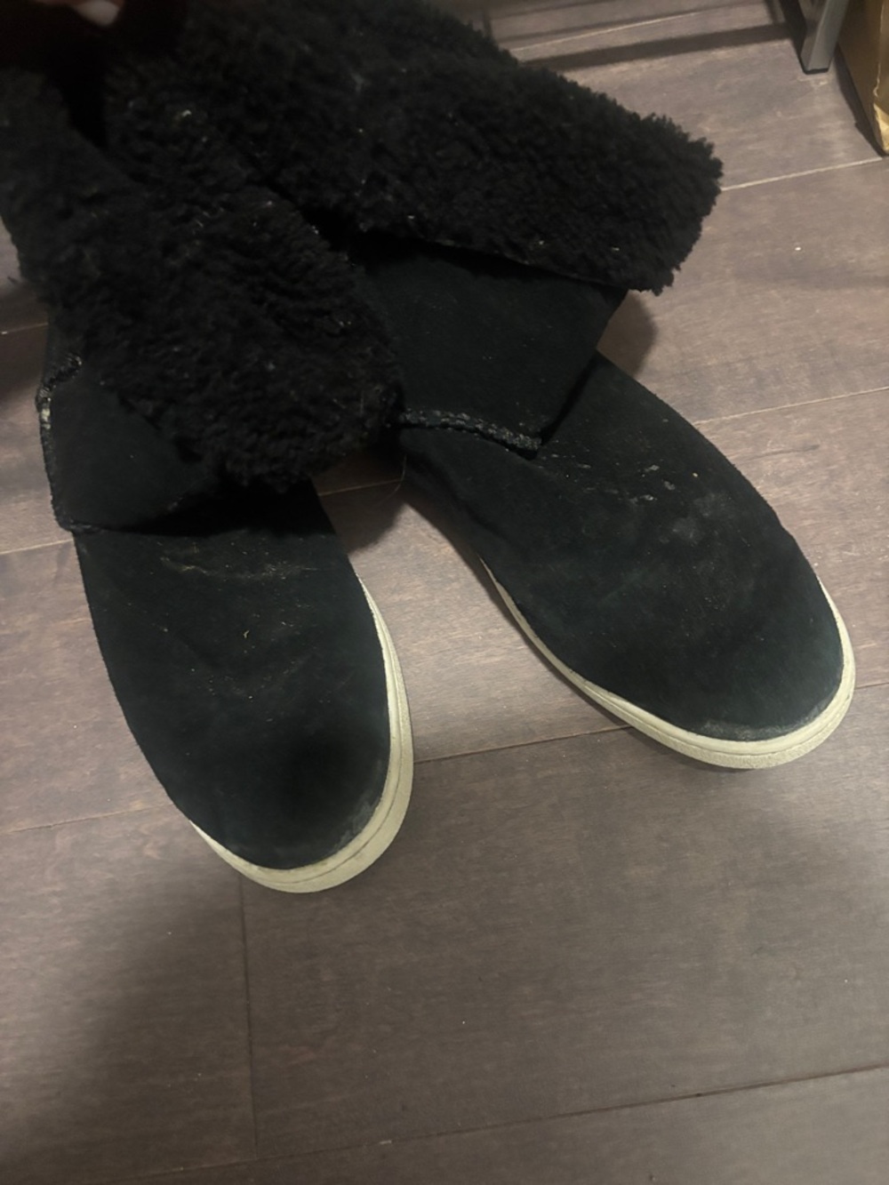 UGG Black Shearling-Lined Ankle Booties